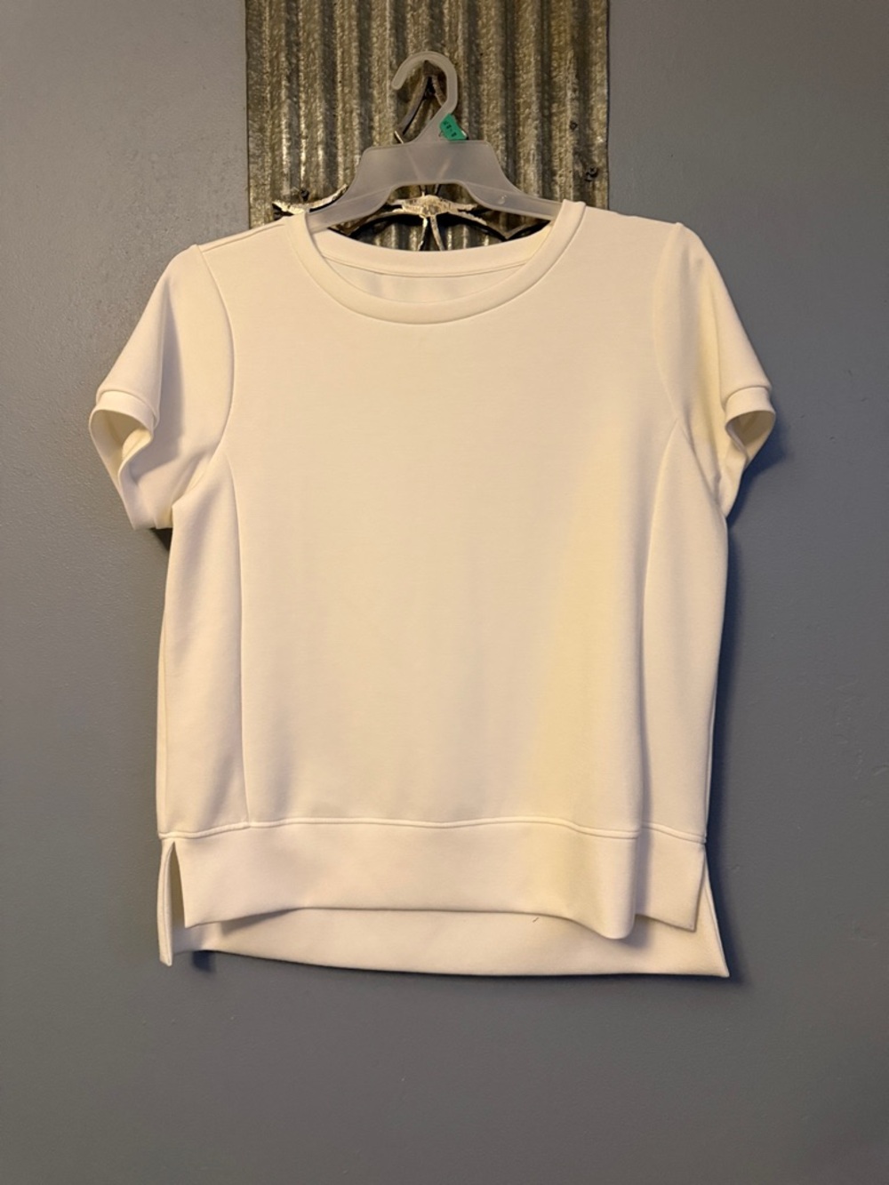 Women's Short Sleeve Crewneck Top in White